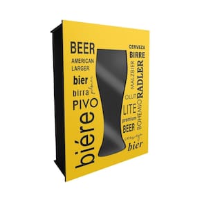 Porta Tampinha Copo Amarelo Cerveja Beer Decoração