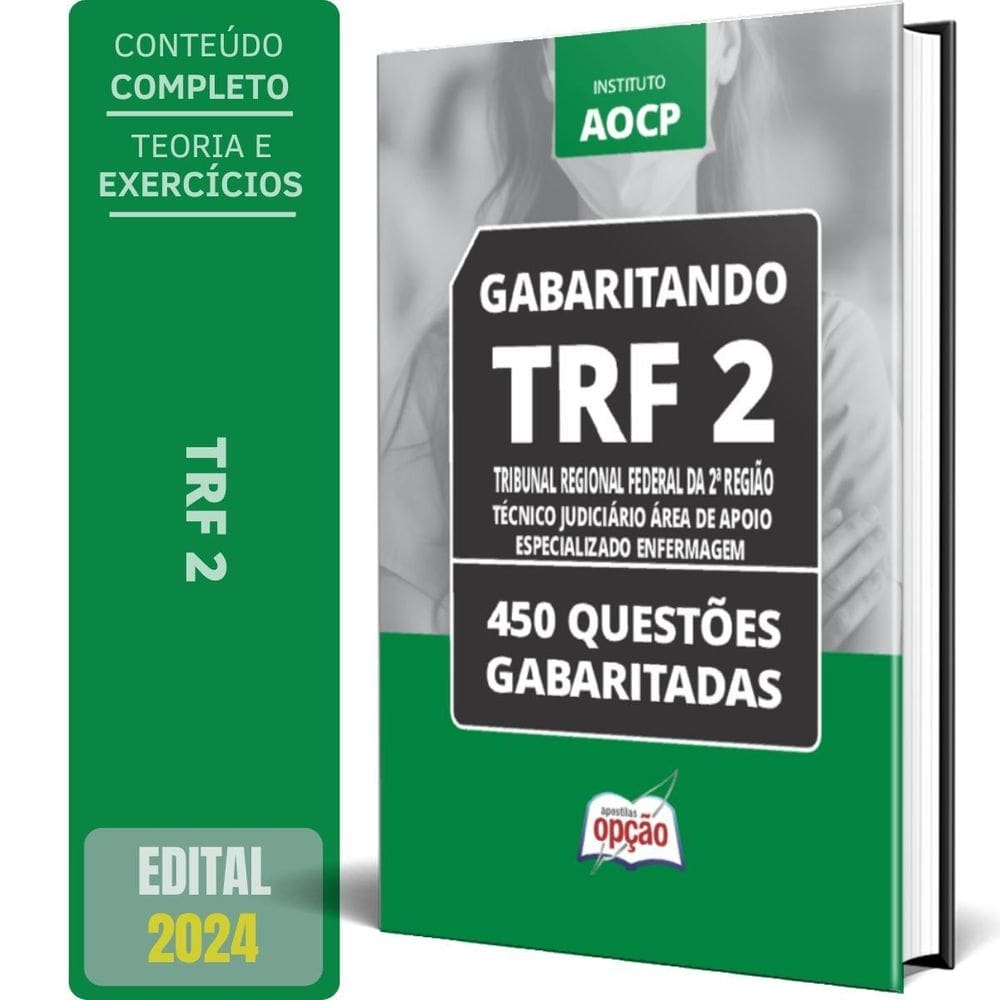 Caderno Trf 2 2024 Técnico Judiciário Área Apoio