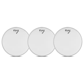 Kit 3 Peles Porosas para Bateria 14" Branca New York