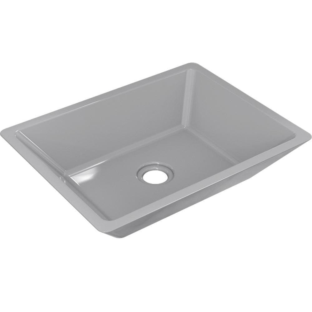 Cuba De Apoio Retangular Para Banheiro Lavabo C01 Rt45 Cinza