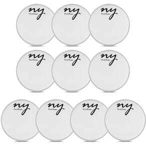 Kit 20 Peles Porosas para Bateria 22" Branca New York