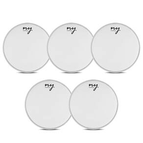 Kit 5 Peles Porosas para Bateria 14" Branca New York