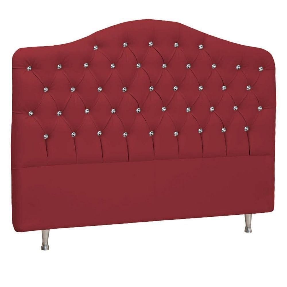 Cabeceira Solteiro Florence P04 90 Cm Suede Vermelho