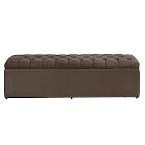 Báu Calçadeira Sapateira Dubai- Tamanho Viuva 1,28 Mt-suede Marrom