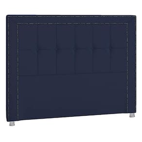 Cabeceira Casal Catania P04 140 Cm Suede Azul Marinho
