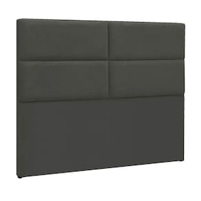 Cabeceira King Berlim P04 195 Cm Suede Cinza Escuro