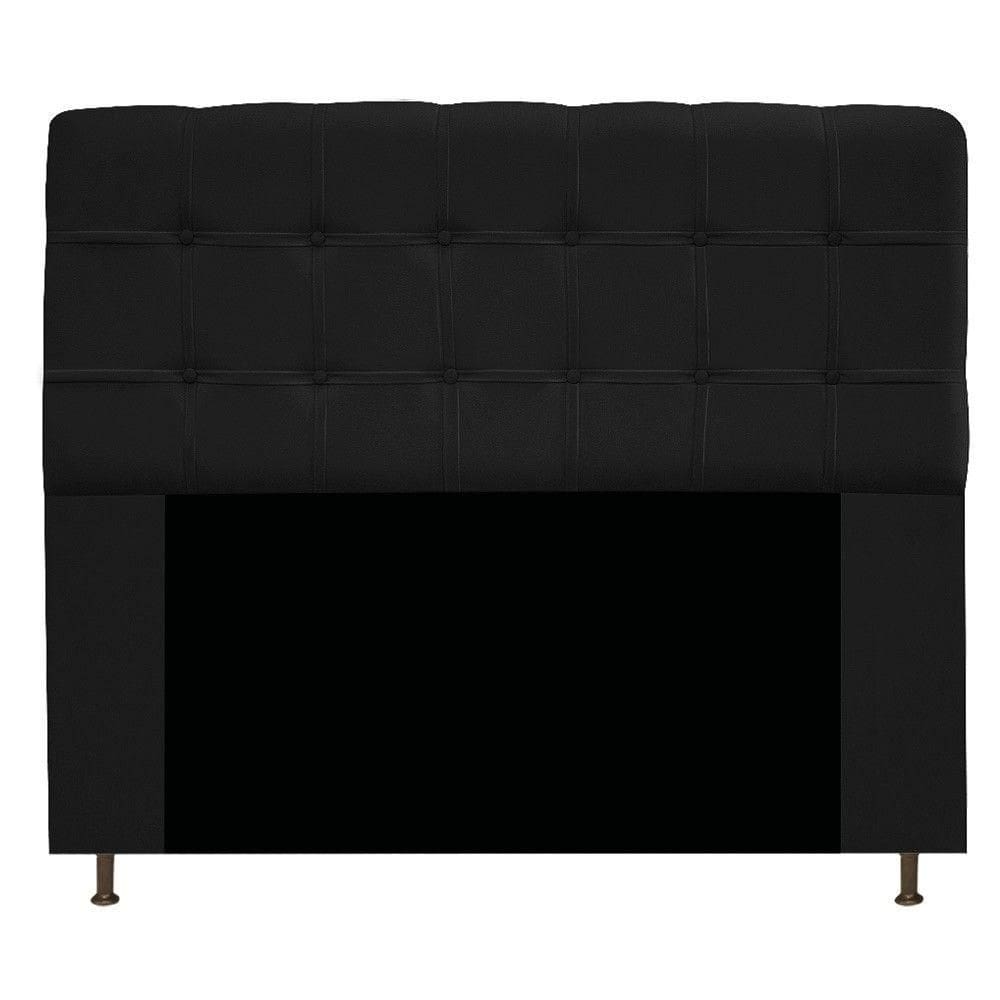 Cabeceira Mel 195 Cm King Size Com Botonê Suede Preto
