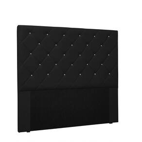 Cabeceira Tania Cama Box Queen 160 Cm Corino Preto