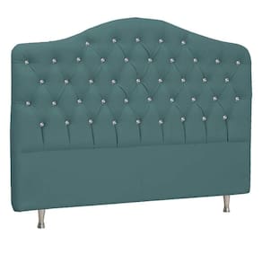 Cabeceira Casal Florence P04 140 Cm Suede Turquesa Tca 946
