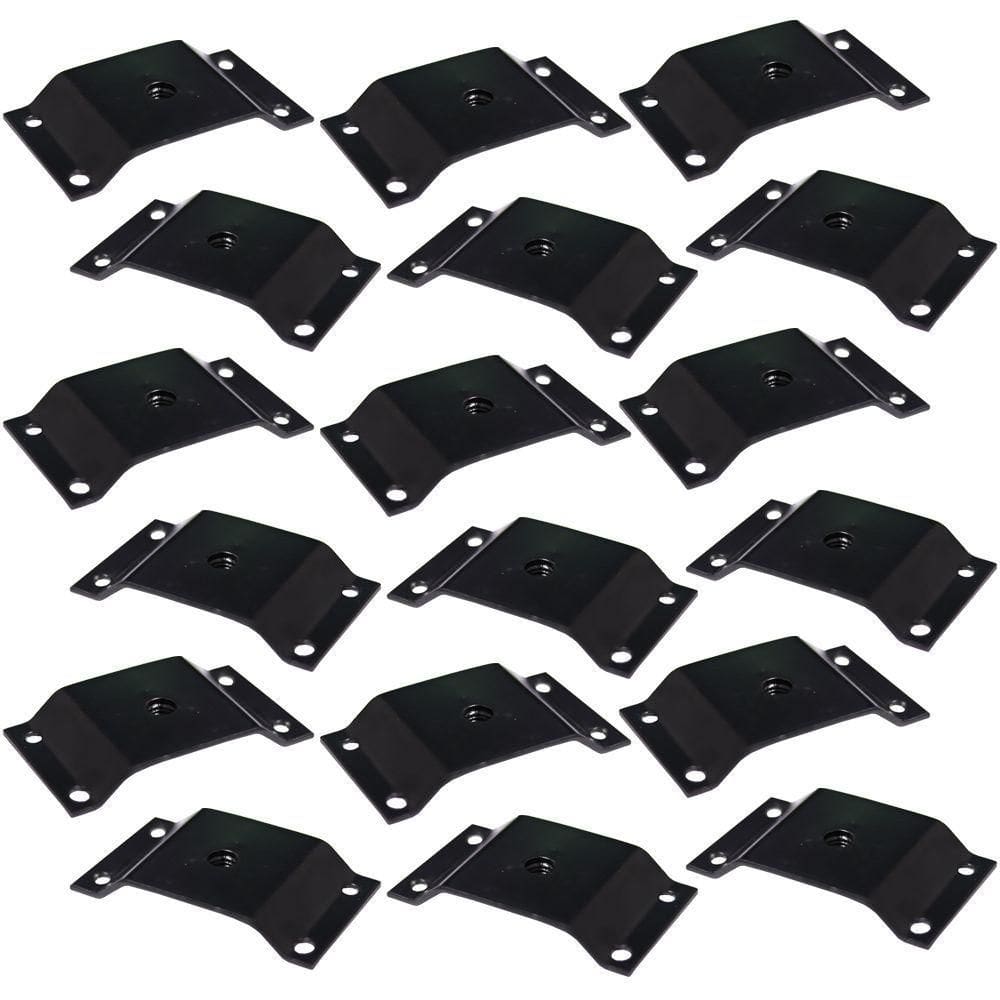 Kit 18 Chapinhas Elevada Fixação Pés Palito Rosca 5 16 Preto