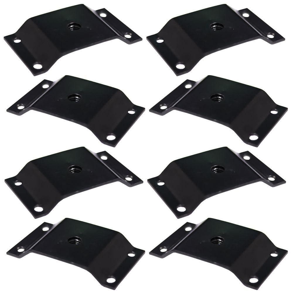 Kit 8 Chapinhas Elevada Fixação Pés Palito Rosca 5 16 Preto