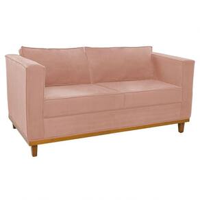 Sofá 2 Lugares Europa Suede Rosê