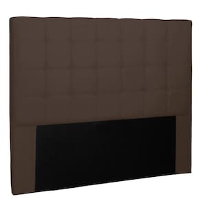 Cabeceira Estofada Box Casal King Size 195cm Suede Café