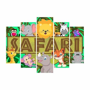 Kit Decoração Festa Aniversário Safári Selva Animais Bichos
