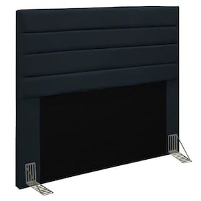 Cabeceira Cama Box Casal King 193cm Rubi D10 Suede Preto