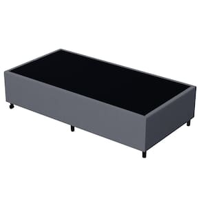 Base Para Cama Box Solteiro 88X188Cm Hit Suede Cinza