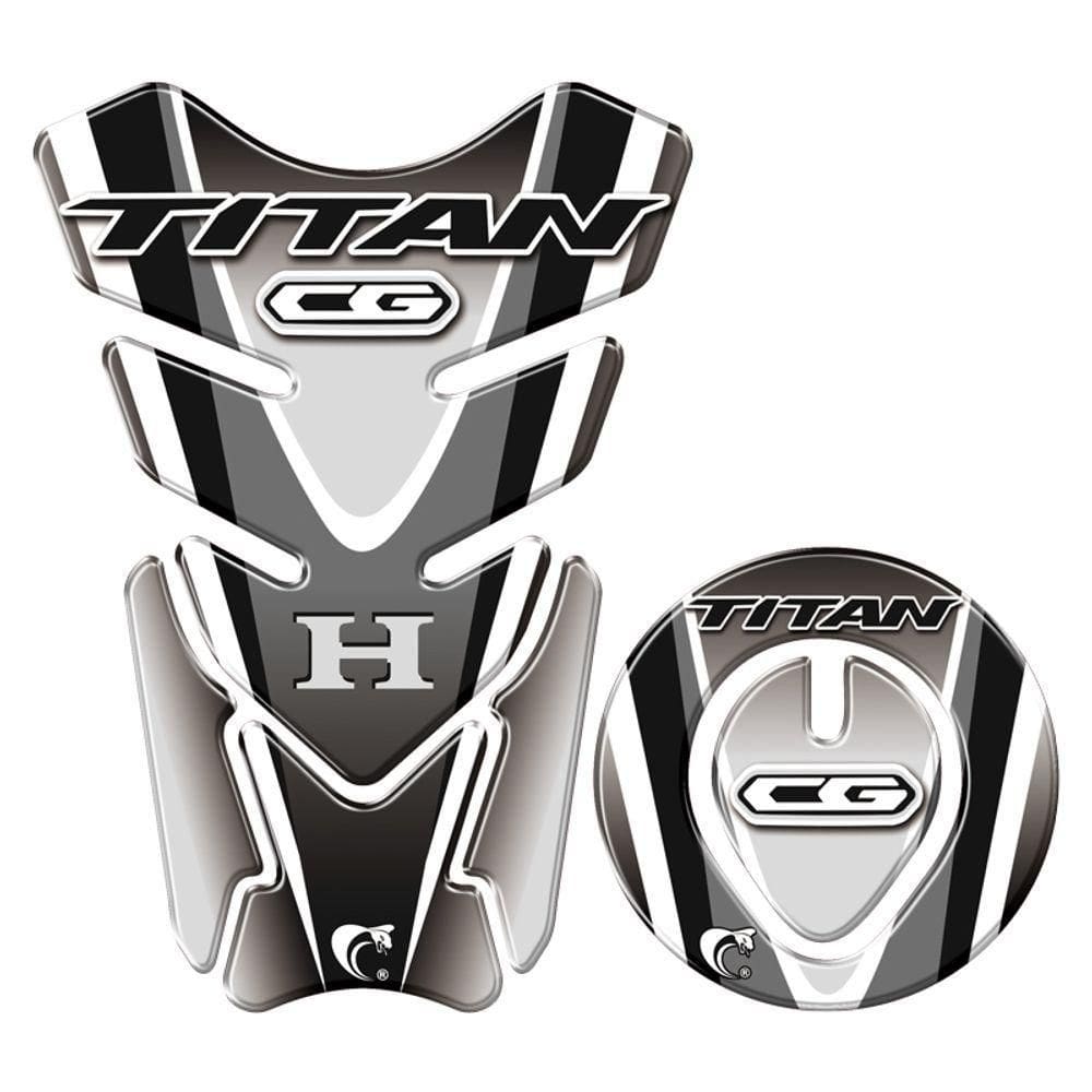 Protetor Tanque E Bocal Adesivo Moto Honda Titan Ano Até 2017 Preto Cor Preto