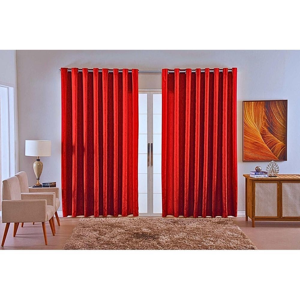 Cortina Jacquard Luxo Em Tecido Semi Blackout Sala 6,00X2,80