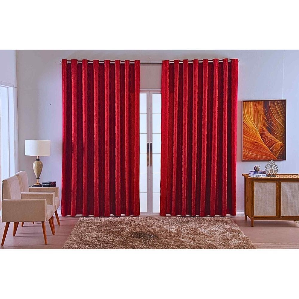 Cortina Jacquard Luxo Em Tecido Semi Blackout Sala 6,00X2,80