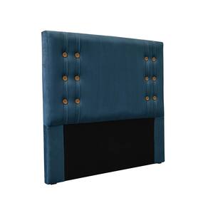 Cabeceira Cama Box Casal 140 cm Gênova Veludo Azul Marinho S04 - D`Rossi
