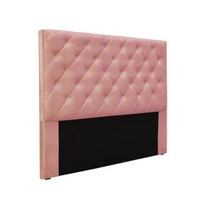 Cabeceira Cama Box Casal 140 cm Tania Veludo Rosa S04 - D`Rossi