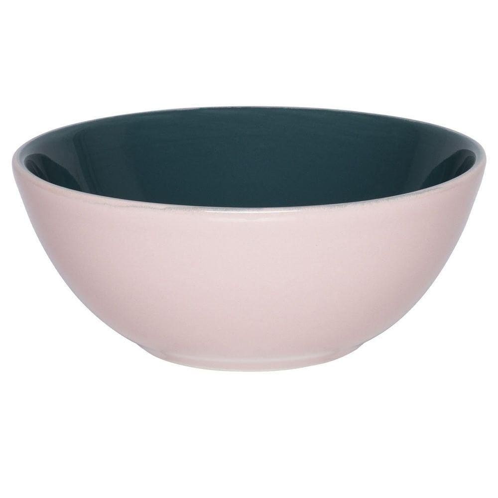 Tigela Bowl Bicolor Verde E Rosa Oxford Cerâmica 600ml