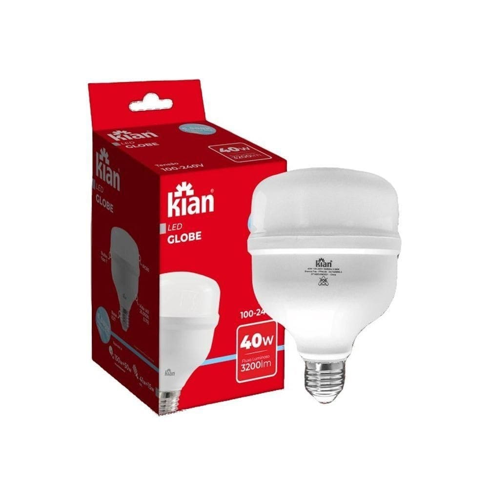 Kit 4 Lâmpadas Led Globe 40w Alta Potencia E27 Branca Fria