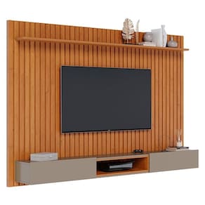 Painel para TV Home Suspenso Ripado Loft 2.2 Nature Gianduia - Imcal