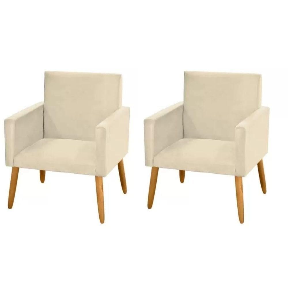 2 Poltronas Anitta-Suede Bege