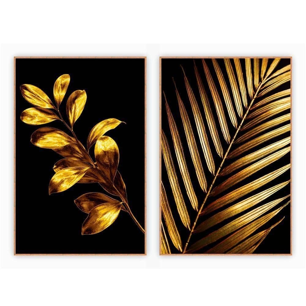 Kit Com 2 Quadros Decorativos Florais Com Moldura Para Sala Quarto Escritório 82x122 Floral 020