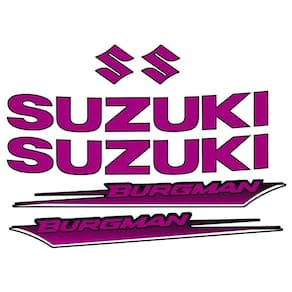 Kit Jogo Emblema Adesivo Suzuki Burgman 2005 A 2009- Roxo Roxo
