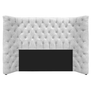 Cabeceira Casal Everest P02 140cm Para Cama Box Suede Branco