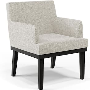Poltrona Base Preto Beatriz W01 Bouclê Creme