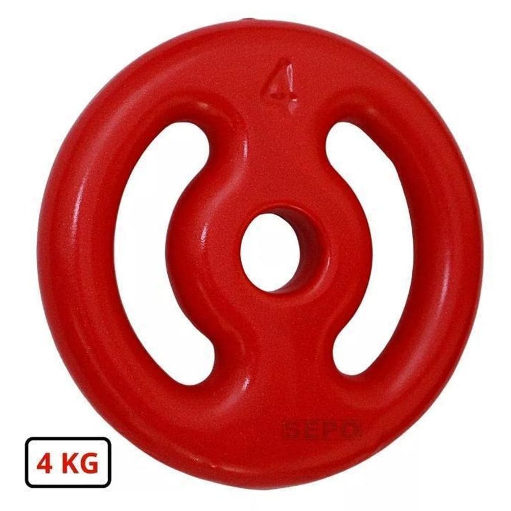 Anilha emborrachada 04 kg - vermelha