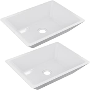 Kit 02 Cubas De Apoio Banheiro Lavabo C01 Rt45 Branco