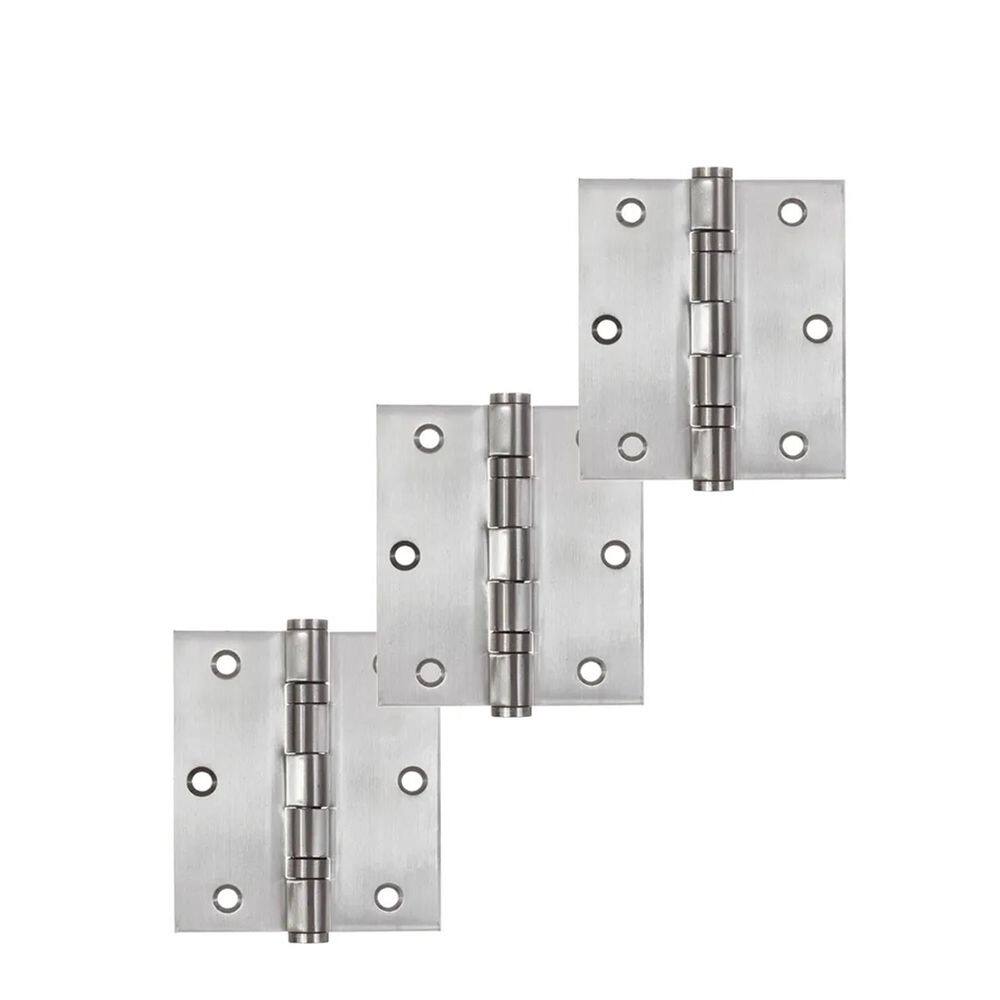 Dobradiça 3. X 3 Inox Escovado 3 Unidades Unica