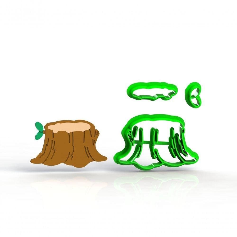 Cortador Tronco C Folha Mod2 Bosque Encantado Floresta Modular Tamanho 7 Cm