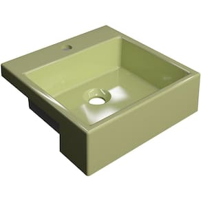 Cuba Semi Encaixe Quadrada C01 Banheiro Xq355 Verde Acqua