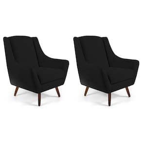 Kit 02 Poltronas Juliet D02 Veludo Preto C-300