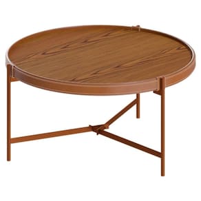 Mesa de Centro Aqua Pequena Freijó Cobre - Imcal
