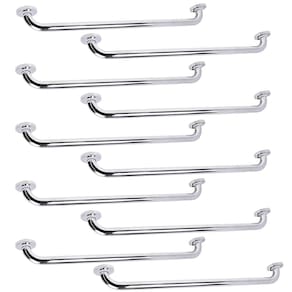 Barra Alça Apoio 60cm Inox Kit 10 Uni Suporte Anti Queda Acessibilidade Gestante
