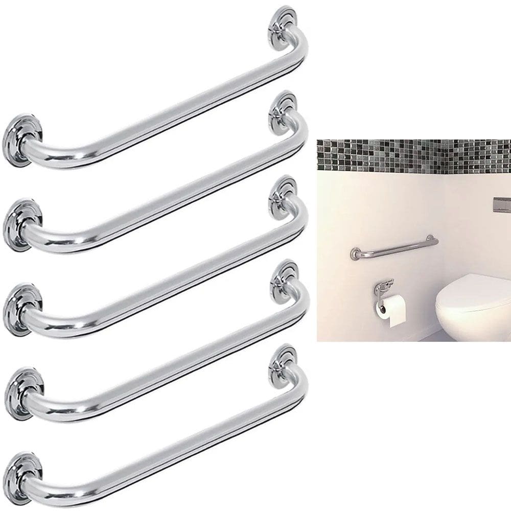 Alça Barra De Apoio 60cm Kit 5 Uni Acessibilidade Criança Idoso Gestante Banheiro Corrimao