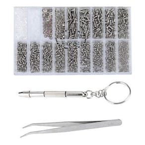 Kit 1000 parafusos relógios óculos conserto fornitura porca