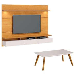 Painel Suspenso Decore 2.2 com mesa de Centro Classic Nature Off White - Imcal