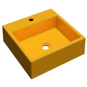 Cuba De Apoio Banheiro Quadrada Q355 35X35Cm C01 Amarelo