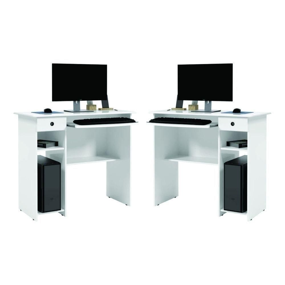 Conjunto Mesa De Computador Afrodite Branco
