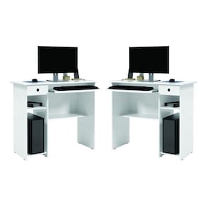 Conjunto Mesa De Computador Afrodite Branco