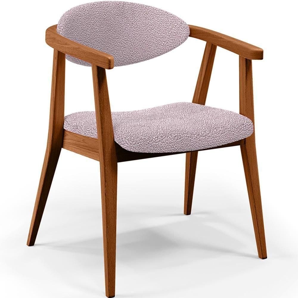 Poltrona Cecília Bouclê Rosê