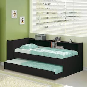 Cama Bicama Estante Com Kit Luz Bb-28-29 Preto
