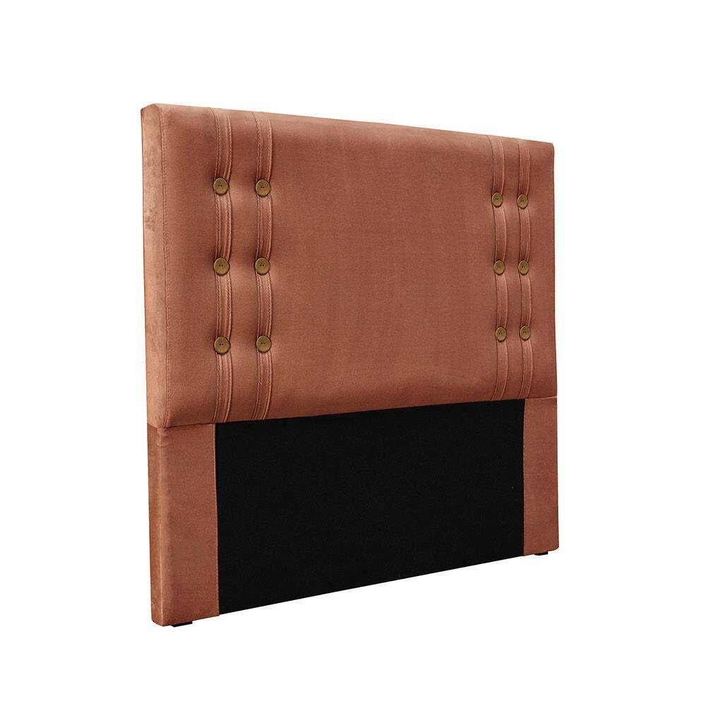 Cabeceira Cama Box Queen 160 cm Gênova Veludo Cobre S04 - D`Rossi